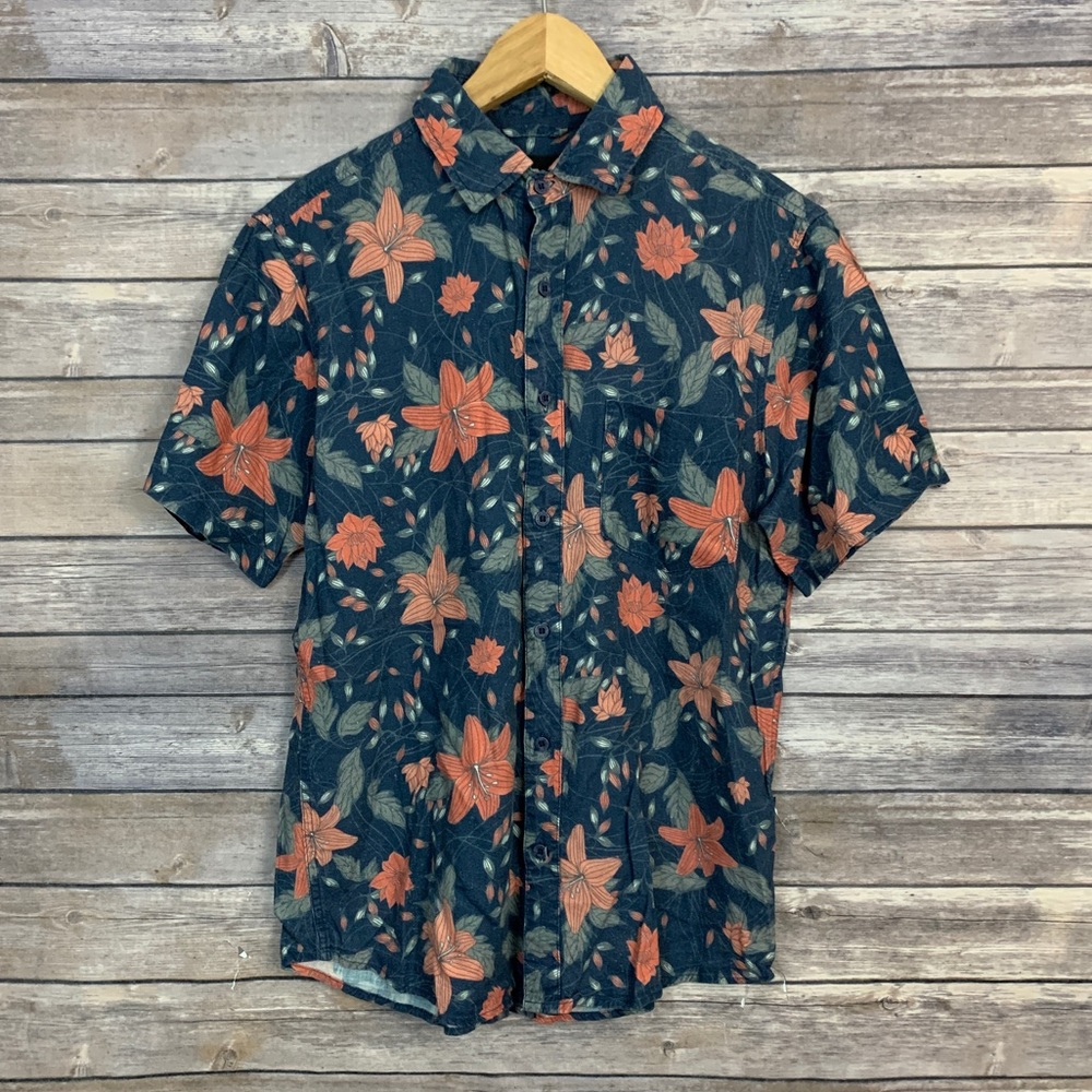 Mr Simple Printed Button Down Shirt - image 1